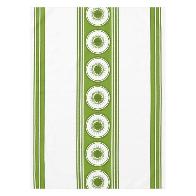 Kiwi Luxury Jacquard Stripes Tablecloth (Front)