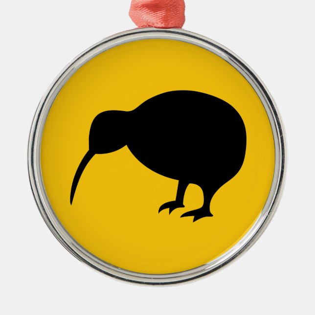 Kiwi Metal Tree Decoration (Front)