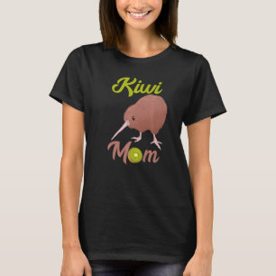 Kiwi Mum Kiwi Bird Fruit Mother Animal New Zealand T-Shirt