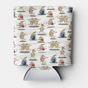Kiwi Music Pattern Can Cooler