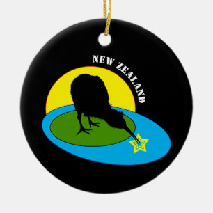 Kiwi - New Zealand Bird & Bro Travel (Christmas) Ceramic Tree Decoration
