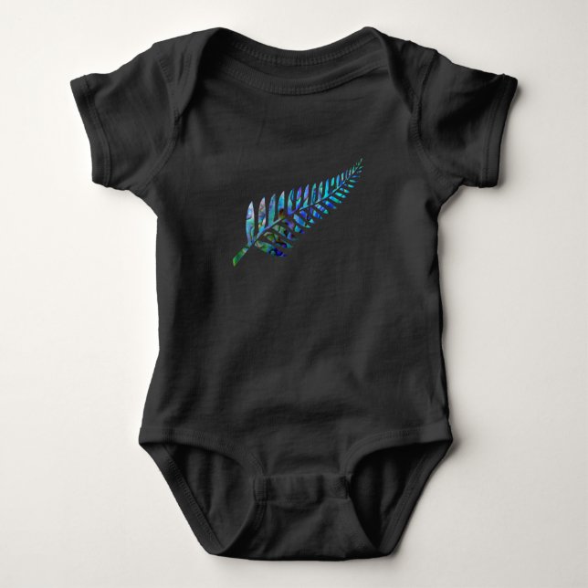 KIWI NEW ZEALAND FERN PAUA BABY BODYSUIT (Front)