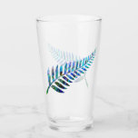 KIWI NEW ZEALAND FERN PAUA GLASS<br><div class="desc">Classic New Zealand fern - in the vibrant colors of the Paua shell.</div>