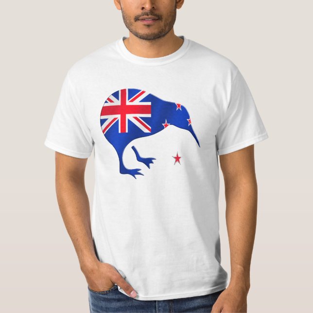 kiwi New Zealand flag soccer football gifts T-Shirt (Front)