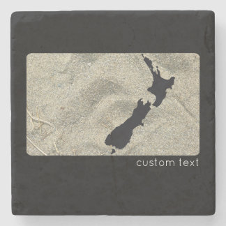 KIWI NEW ZEALAND SAND BEACH BLACK NZ KIWIANA  STONE COASTER