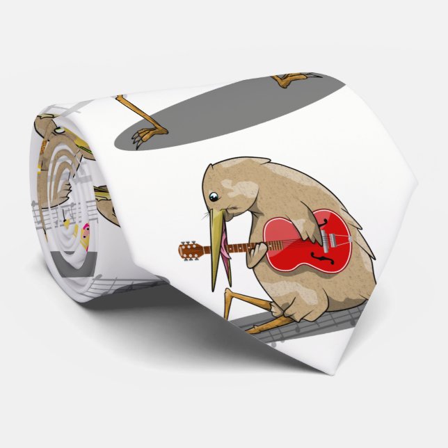 Kiwi NZ MUSIC PATTERN Tie (Rolled)