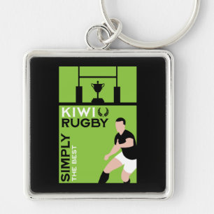 Kiwi NZ Rugby Players Art Key Ring