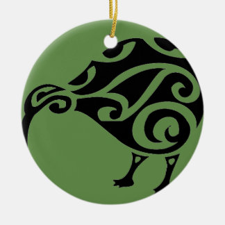 KIWI of AOTEAROA new zealand Ceramic Tree Decoration
