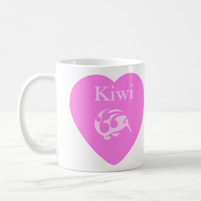 Kiwi pink heart cup (Left)