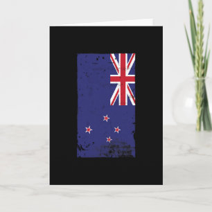 Kiwi Pride Travel Vacation New Zealand Flag Card