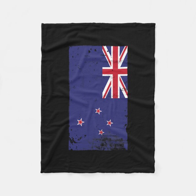 Kiwi Pride Travel Vacation New Zealand Flag  Fleece Blanket (Front)