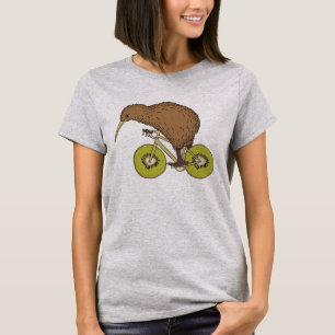 Kiwi Riding Bike With Kiwi Wheels T-Shirt