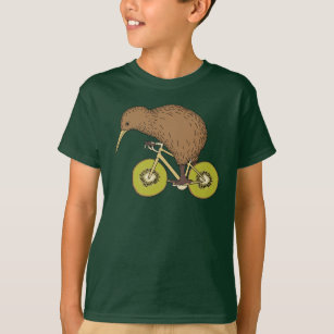 Kiwi Riding Bike With Kiwi Wheels T-Shirt