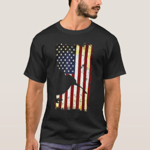 Kiwi Silhouette American Flag 4th Of July T-Shirt