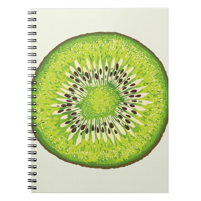 Kiwi Slice illustration pattern Notebook (Front)