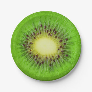 Kiwi slice paper plate