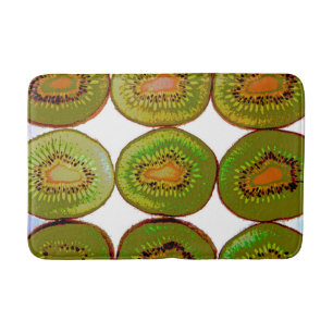 Kiwi slices bath mat