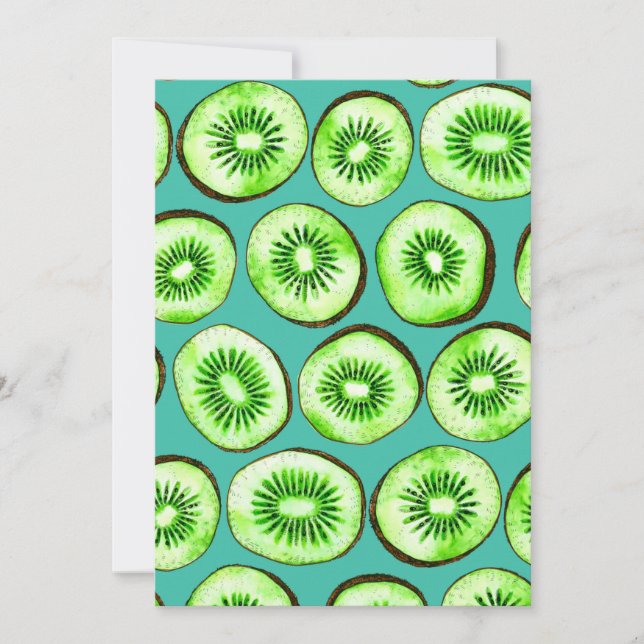 Kiwi slices on turquoise (Front)