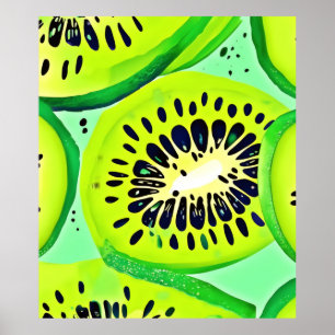 Kiwi Slices: Vibrant and Fresh Poster