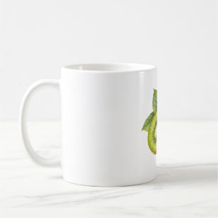 Kiwi Slices with Leaves Coffee Mug