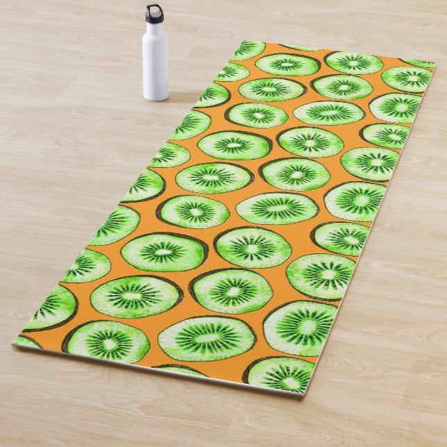 Kiwi slices yoga mat (In Situ)