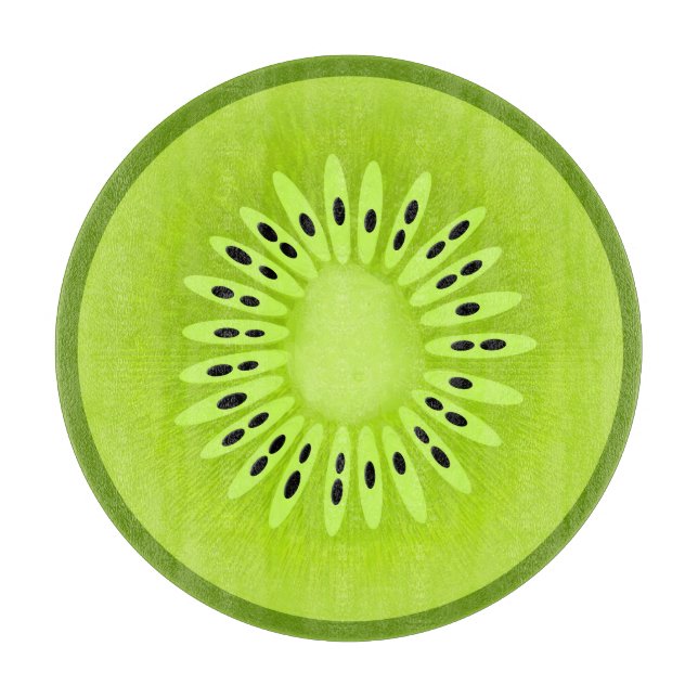 Kiwi Stylised Fruit Slice Cutting Board (Front)