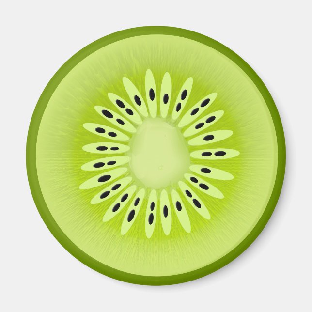 Kiwi Stylised Fruit Slice Magnet (Front)