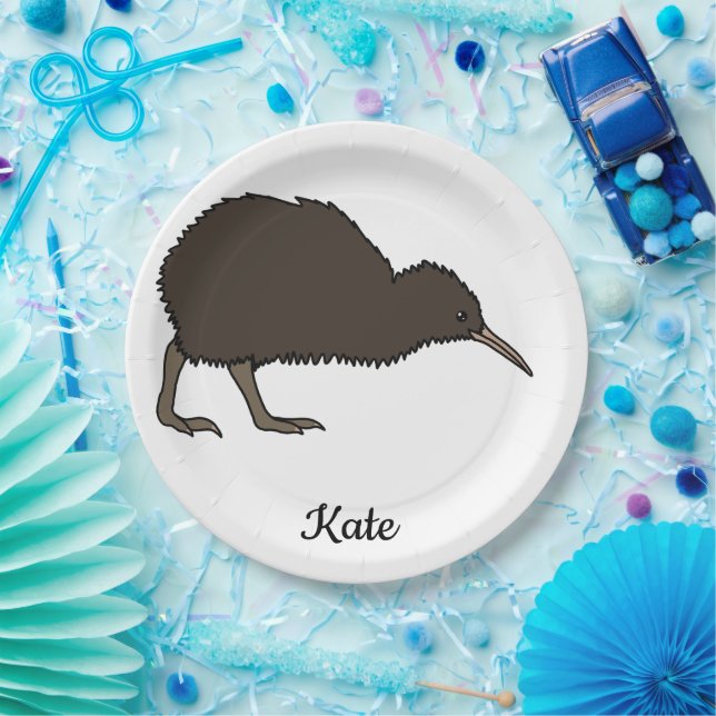 Kiwi tropical bird paper plate (Party)