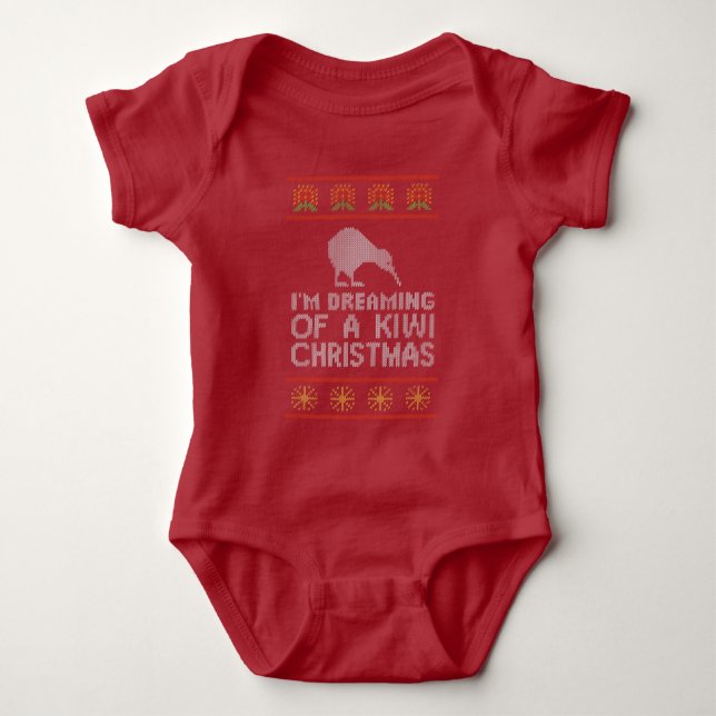 Kiwi Xmas Baby Bodysuit (Front)