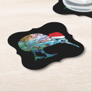 KIWI XMAS PAUA PAPER COASTER