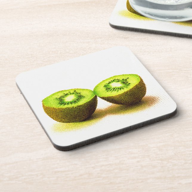 "Kiwifruit" Cute Photo. Buy Now Coaster (Left Side)