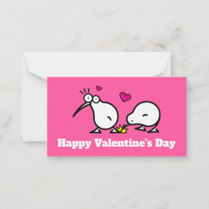 kiwiis Happy Valentine's Day Thanks Note Card