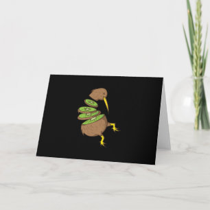 Kiwivogel is cut up like a kiwifruit card