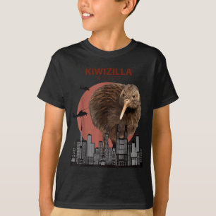 Kiwizilla Funny Kiwi _ New Zealand Bird Lovers Gif T-Shirt
