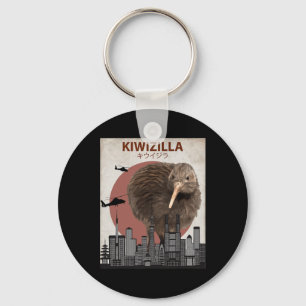 Kiwizilla Funny Kiwi New Zealand Bird Lovers Gift  Key Ring