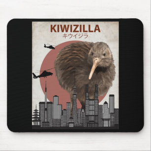Kiwizilla Funny Kiwi New Zealand Bird Lovers Gift  Mouse Pad