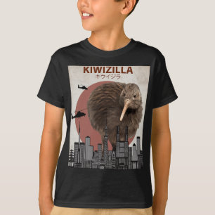 Kiwizilla Funny Kiwi New Zealand Bird Lovers Gift T-Shirt