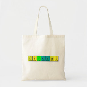 Kiyoshi periodic table name tote bag