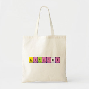 Kiyoshi periodic table name tote bag