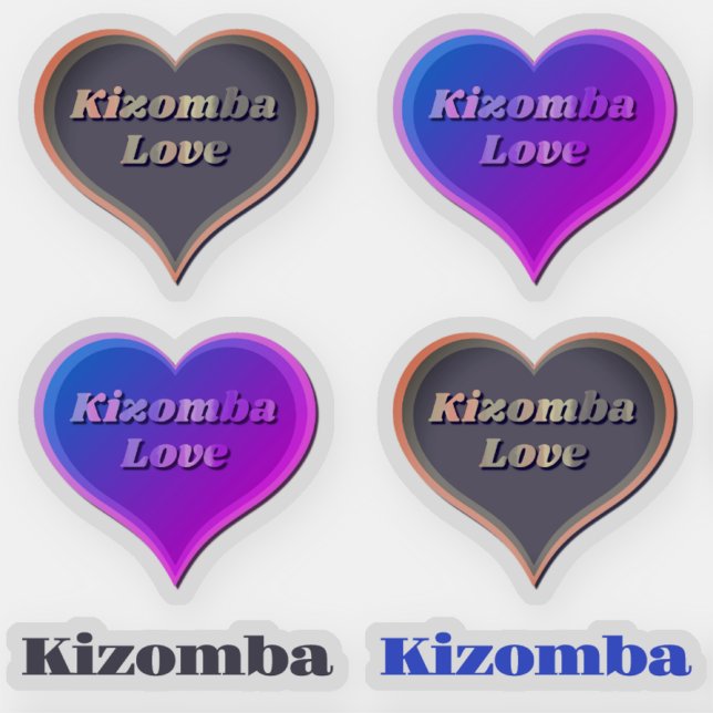 Kizomba dance heart Custom-Cut Vinyl Sticker (Creator Uploaded)