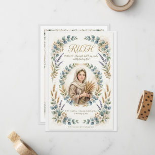KJV Bible Ruth Bible Study Card