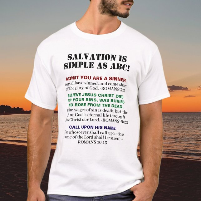 KJV Gospel ABC's Christian Faith Salvation Jesus T-Shirt (Creator Uploaded)