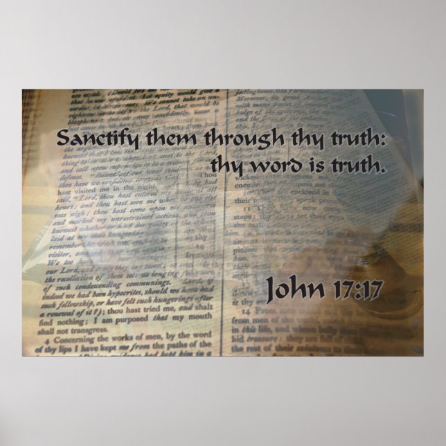 KJV John 17 17 Poster (Front)