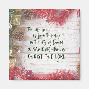 KJV Luke Bible Verse Christmas Magnet