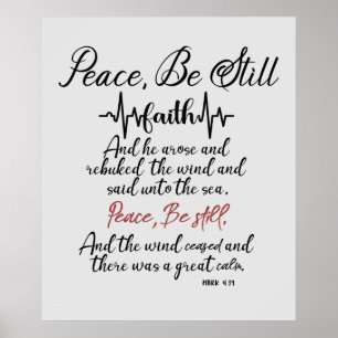 KJV Peace Be Still Scripture Poster