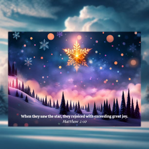 KJV Scripture Verse Christmas Star Christian Holiday Card