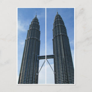 kl petronas twins postcard