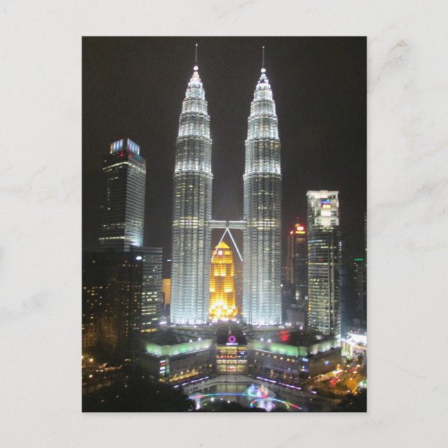 kl towers night light postcard (Front)