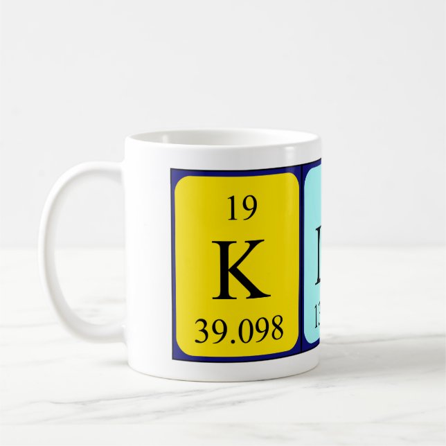 Klaas periodic table name mug (Left)