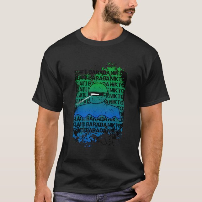 Klaatu Barada Nikto Robot Sifi T-Shirt (Front)